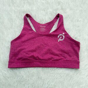 Women Peloton Strappy Raceback Sport Bra Workout in Barbie Pink Size Large